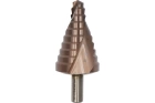 Сверло ступенчатое по металлу, HSS-COBALT, 10 ступеней, 9-36 мм P6M5 Hilberg
