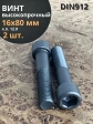 Винт высокопрочный НР М16х80 мм к.п.12.9 черный DIN912, 2 шт.