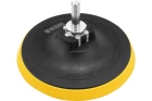 Тарелка опорная для дрели и УШМ с липучкой 115 мм станд. с адаптером c М14 на d8 Denzel