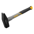 Молоток слесарный, кованный фибеглас. рук. с TPR покрытием Denzel