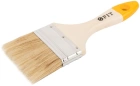 Кисть флейцевая Стандарт-Плюс, натур.светл.щетина, дерев.ручка 3" 75 мм