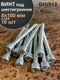 Винт под шестигранник ПР 8х100 мм ОЦ к.п.8.8 DIN912,  10 шт.