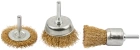 Корщетки со штифтом, набор 3 шт., колесо 50мм/чашка 50мм/венчик 25мм
