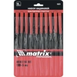 Набор надфилей, пластиковые рукоятки 180х5 мм 10шт. Matrix