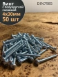 Винт с полукруглой головкой М4х30 ОЦ DIN7985 ,  50 шт.