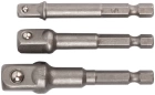 Адаптеры под головки с хвостовика U-типа под биты, CrV сталь, набор 3шт.