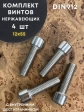 Винт нержавеющий шестигранник  М12х55, DIN 912, 4 шт