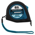 Рулетка Schlagfest,магнит.обрезин.зацеп, двухст.шкала, нейлон.покр., автоматич. 8м х25 мм Gross