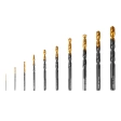 Набор сверл по металлу HSS-Tin Golden Tip 1-10мм 10шт. Denzel