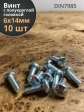 Винт с полукруглой головкой М6х14 ОЦ DIN7985, 10 шт.