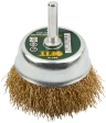 Корщетка-чашка, со штифтом, стальн.латунир.волнист.проволока 60 мм
