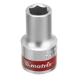 Головка торцевая хромированная 6-гранная 10 мм CrV под квадрат 1/2 Matrix
