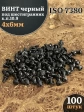 Винт чёрный М4х6 ISO 7380 под шестигранник к.п.10.9, 100 шт.