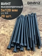 Винт высокопрочный НР М5х120 мм к.п.12.9 черный DIN912, 20 шт.