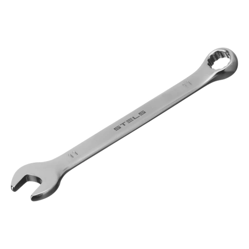 Ключ комбинированный матовый хром 11 мм CrV Stels фото 1