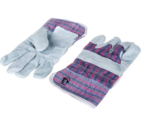 Перчатки спилковые комбинированные ТРАЛ-Л 25 см ПРОФЕССИОНАЛ фото 1