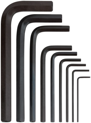 Набор ключей шестигранных коротких 9 шт 1,5-10 мм CrV в коробке фото 1