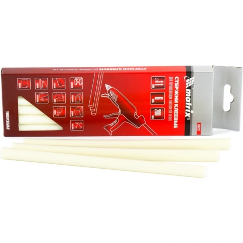 Стержни клеевые 11х200 мм белые 6шт. Matrix фото 1