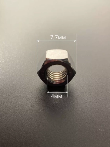 Гайка Нержавеющая М4 DIN 934 шестигранная 50 шт фото 2