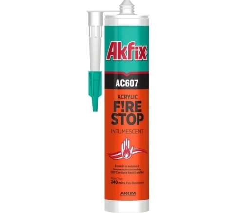 Герметик акриловый огнестойкий белый Akfix AС607 310 мл фото 1