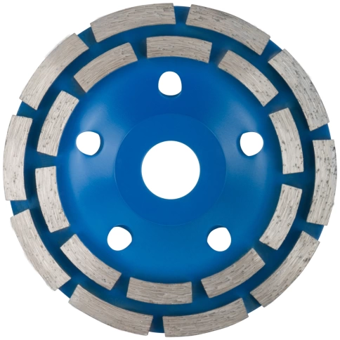 Диск шлифовальный алмазный, посадочн.д.22,2 мм, 2 ряда сегментов 125мм фото 1