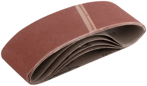 Ленты шлифовальные бесконечные, водостойкие, тканевая основа, 75 х 533 мм, 5 шт. Р 100 фото 1