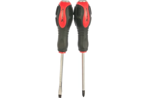 Набор отверток ударных 2 шт PH2x100 SL6x100 CrV Matrix фото 1