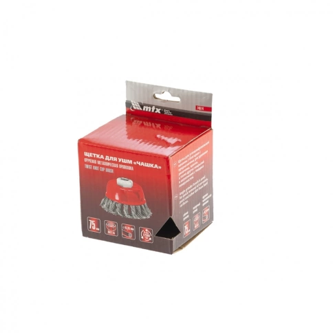 Щетка для УШМ "чашка", кручен.проволока 0,35мм, 75 мм М14 Matrix фото 5