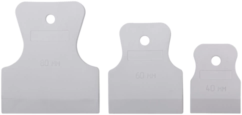 Набор шпателей резиновых 40/60/80 мм, белые фото 1