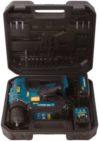 Дрель-Шуруповерт акк.14,4 В; 0-400/1450 об/мин, резин.накл., кейс фото 2