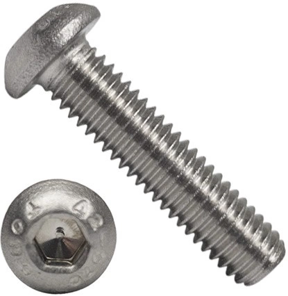 Винт с полукруглой головкой и внутр.шестигр. нерж. ISO 7380 А2 фото 1