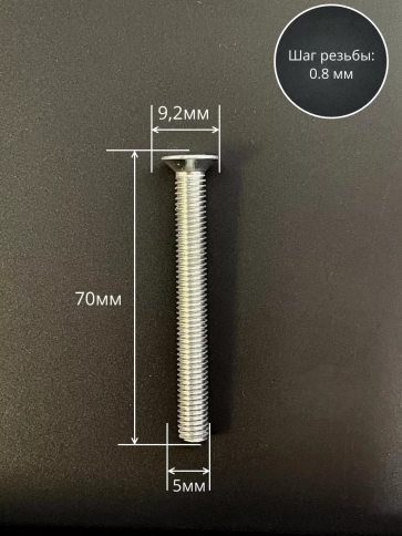 Винт потайной оцинкованный 5х70 DIN965, 50 шт. фото 2