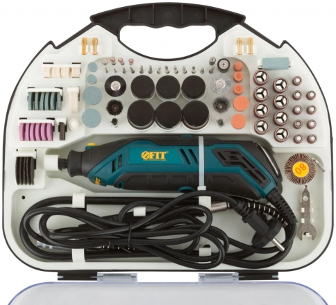 Гравировальная машина 130 Вт, 10000-35000 об/мин, набор насадок 210 шт, кейс фото 4