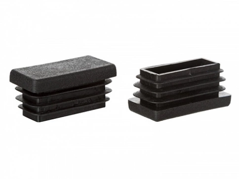 Заглушка для труб прямоугольная 60х100 мм черная, 10 шт. фото 5