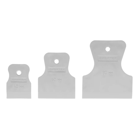 Набор шпателей 40-60-80 мм белая резина 3 шт. Сибртех фото 1