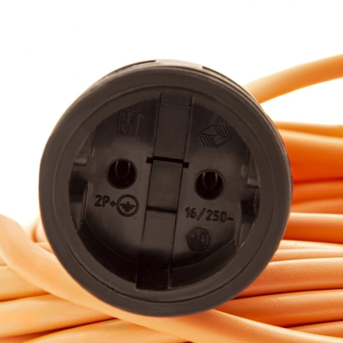 Удлинитель-шнур силовой, б/з, ПВС, усилен., 30 м, 3500 Вт, (16А), 1 розетка, тип УХ16 Сибртех фото 4