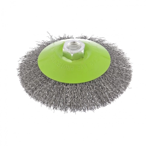 Щетка для УШМ "тарелка", вит.проволока 0,3мм, 125 мм М14 Сибртех фото 2