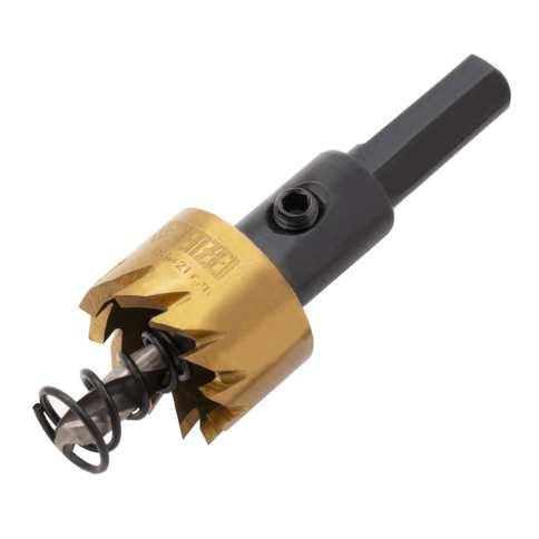 Коронка по металлу HSS 65 мм нитридтитановое покрытие Denzel фото 1