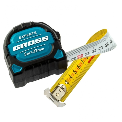 Рулетка Experte двухкомп.корп.,магнит.двухстор.разм.,нейлон 5м х27 мм Gross фото 3