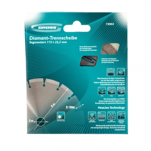 Диск алмазный лазерная приварка сегментов сухое резание Gross фото 9