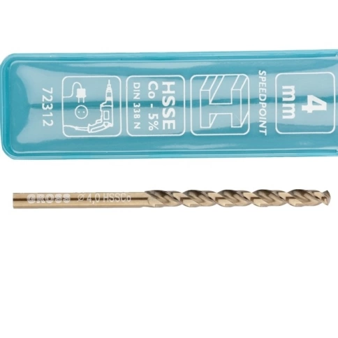 Сверло по металлу спиральное 4,0 мм HSS-Со, Gross фото 2