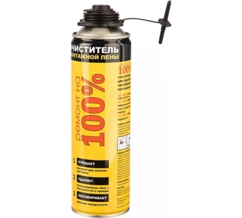 Очиститель монтажной пены CLEANER Ремонт на 100% 500 мл фото 1