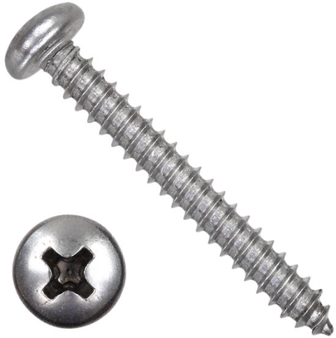 Саморез с полукруглой гол.нерж DIN7981 А2  фото 1