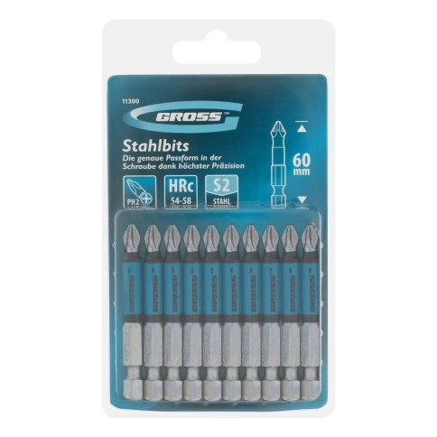 Биты сталь S2 PH2х60 Gross фото 1