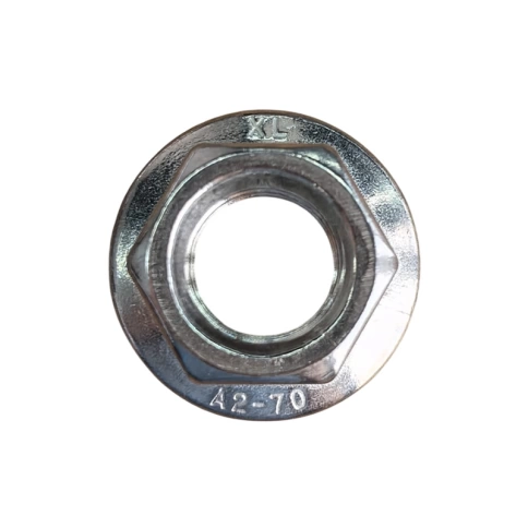 Гайка с фланцем М6 DIN 6923 нержавеющая сталь А2 фото 2
