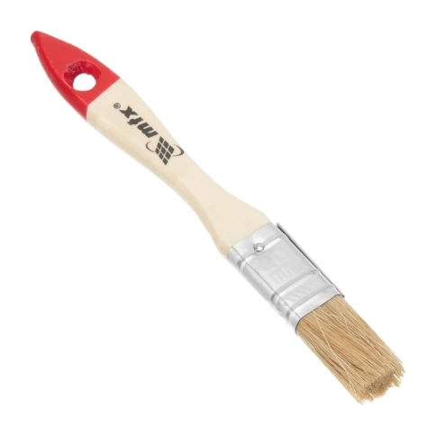 Кисть плоская Стандарт, натур.щетина, дерев.ручка 3/4" 20 мм МТХ фото 1