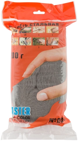 Стальная шерсть абразивная №0000, 200 г. фото 3