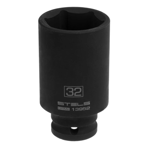 Головка ударная удлиненная 6-гранная 32 мм CrMo 1/2 Stels фото 1