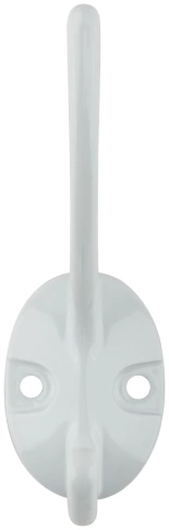 Крючок-вешалка двойной белый  фото 2