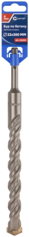 Бур по бетону CUTOP, Profi, двойная резьба, SDS-Plus, 22х260 мм фото 2